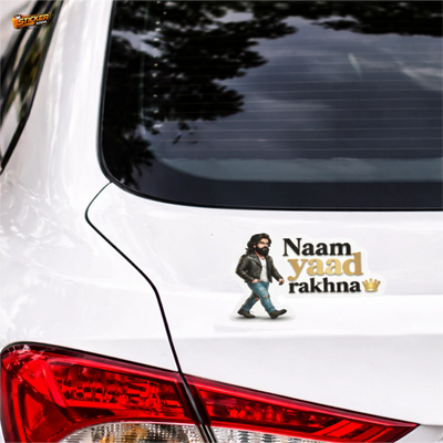 Naam Yaad Rakhna™ Attitude Sticker | Waterproof Vinyl Car, Bike & Laptop Sticker