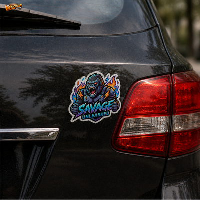 Savage Unleashed Gorilla™ Car Sticker | Premium Waterproof Vinyl Decal | Bold Beast Mode Attitude Sticker