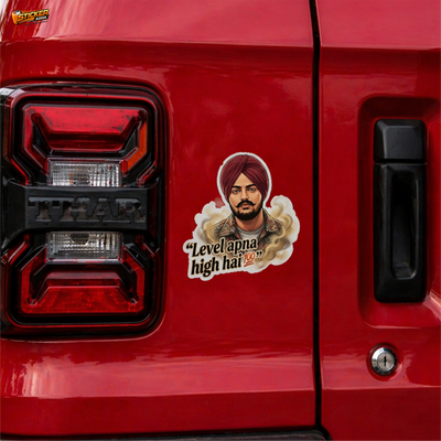 Level Apna High Hai™ Punjabi Attitude Sticker | Premium Waterproof Vinyl Laptop, Car & Bike Sticker