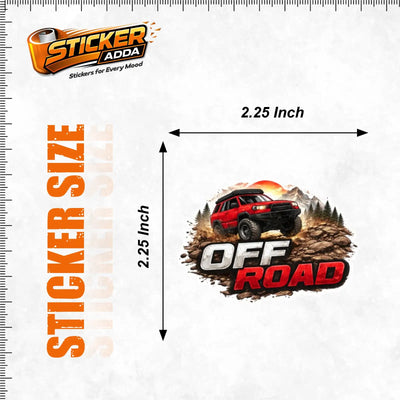 Off Road Adventure™ SUV Sticker | Waterproof Vinyl Car & Bike Sticker | Bold Offroad Decal| StickerAdda™