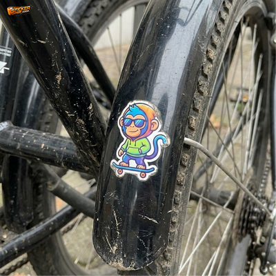 Urban Monkey Vibes™ Skateboard Cartoon Sticker | Stylish Waterproof Vinyl Decal for Car, Laptop, Bike & Helmet