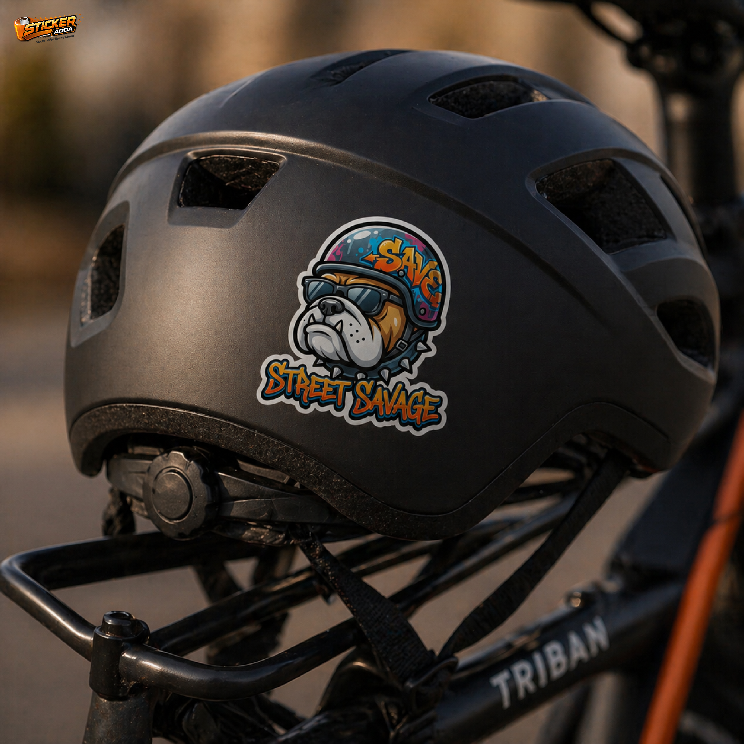 Street Savage™ Bulldog Sticker | Premium Waterproof Vinyl Car & Bike Sticker | Bold Attitude Rider Decal | StickerAdda™
