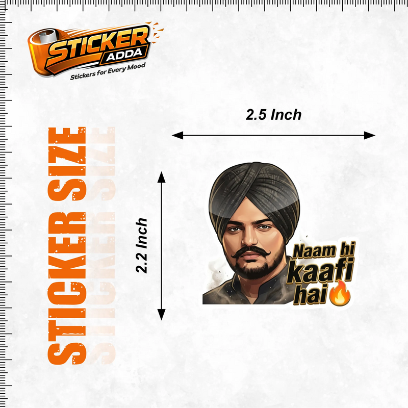 Naam Hi Kaafi Hai™ Funny Sticker | Waterproof Vinyl Car & Bike Sticker 4