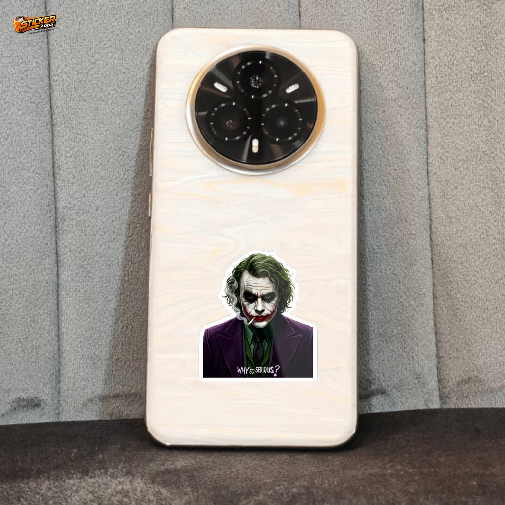 Joker “Why So Serious?” Attitude Sticker | Premium Waterproof Vinyl Car, Bike & Laptop Sticker | StickerAdda™