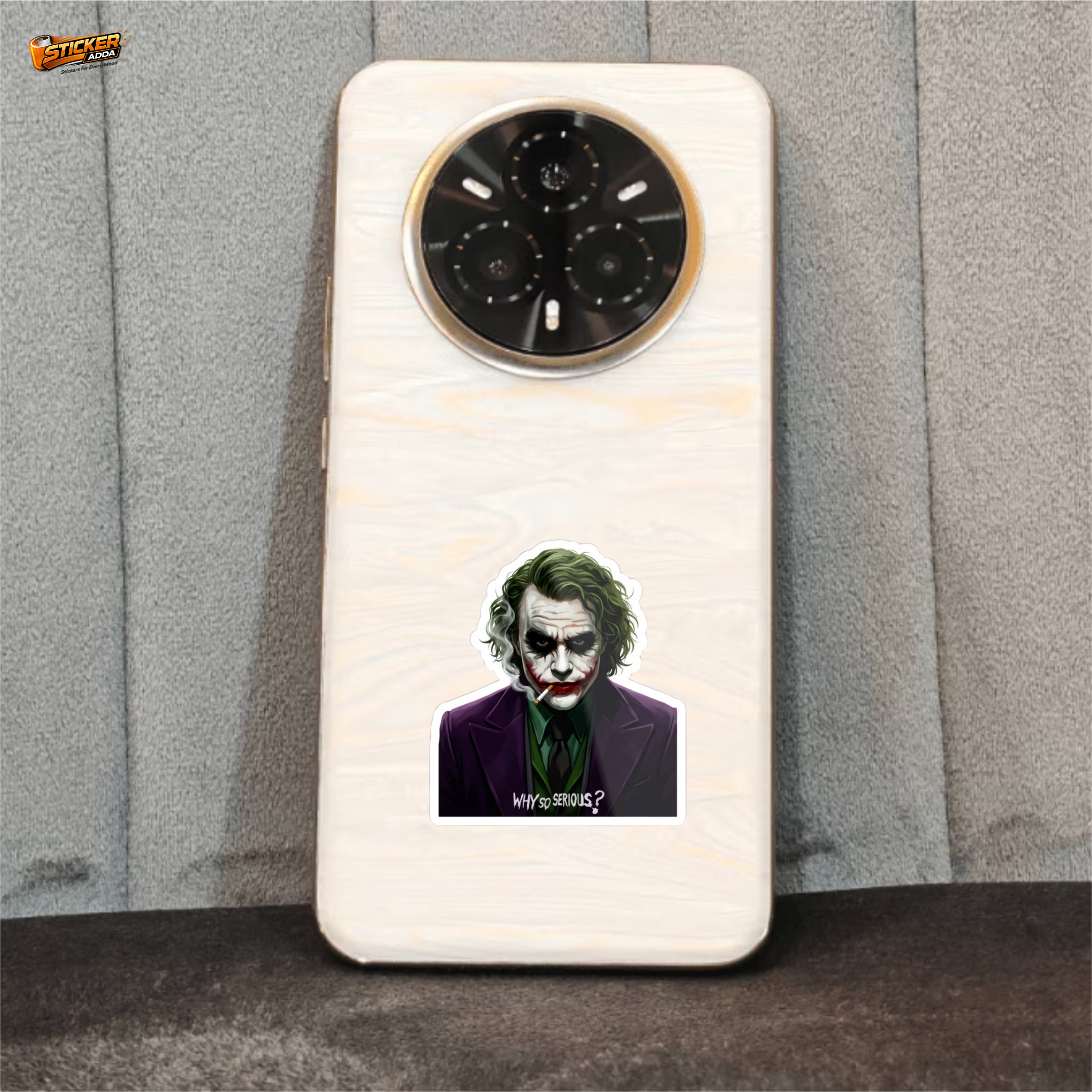 Joker “Why So Serious?” Attitude Sticker | Premium Waterproof Vinyl Car, Bike & Laptop Sticker | StickerAdda™