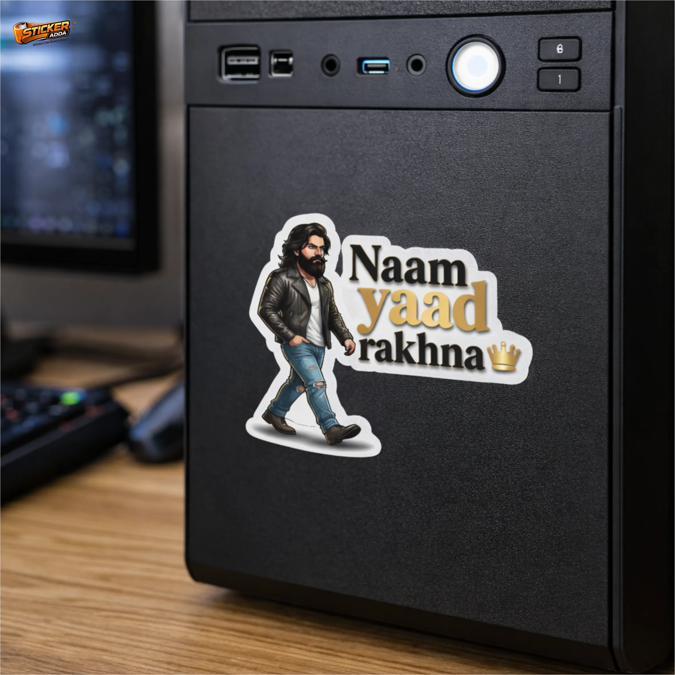 Naam Yaad Rakhna™ Attitude Sticker | Waterproof Vinyl Car, Bike & Laptop Sticker | StickerAdda™
