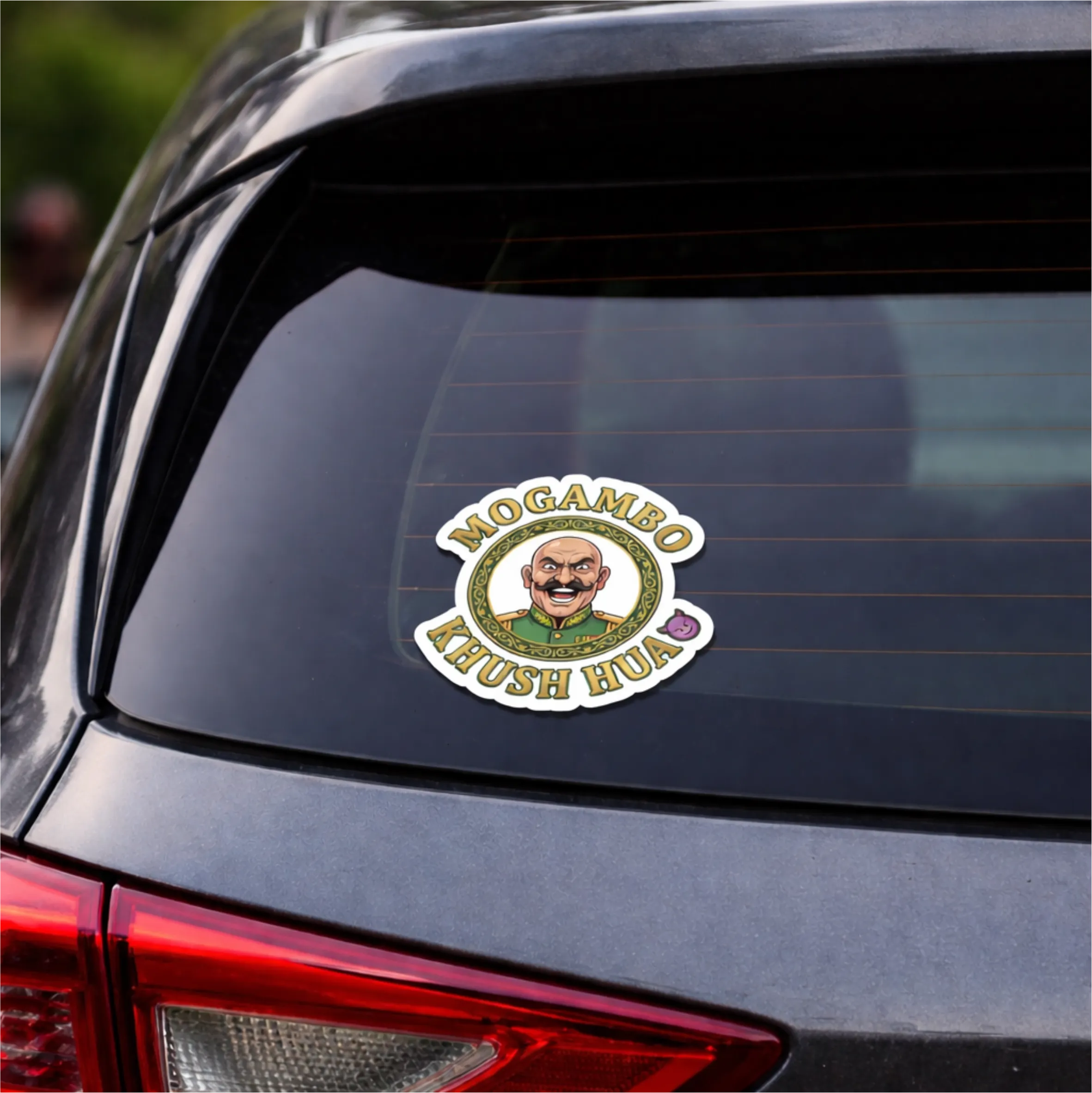 Mogambo Khush Hua™ Funny Sticker | Waterproof Vinyl Car & Bike Sticker | StickerAdda