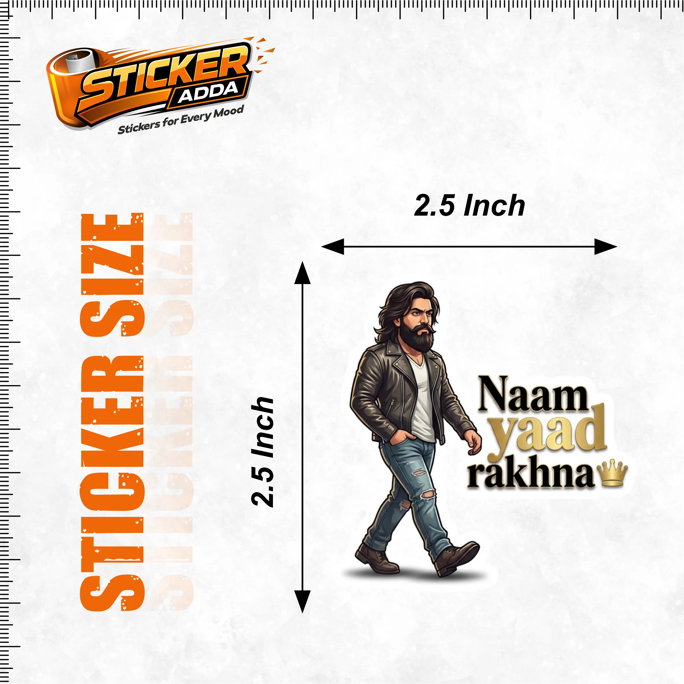 Naam Yaad Rakhna™ Attitude Sticker | Waterproof Vinyl Car, Bike & Laptop Sticker | StickerAdda™