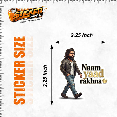 Naam Yaad Rakhna™ Attitude Sticker | Waterproof Vinyl Car, Bike & Laptop Sticker