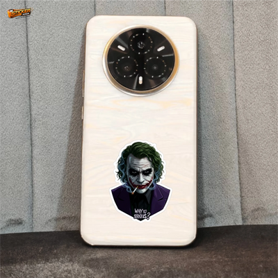 Why So Serious™ Joker Sticker | Waterproof Vinyl Laptop, Car & Bike Sticker