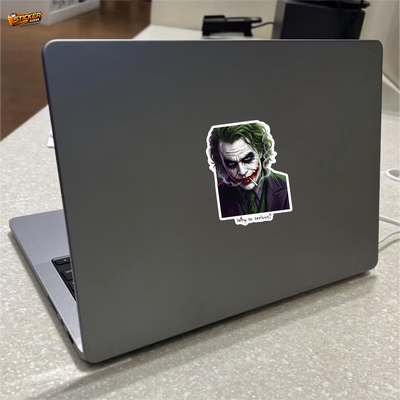Why So Serious?™ Joker Inspired Sticker | Premium Waterproof Vinyl Laptop, Phone, Car & Wall Decal