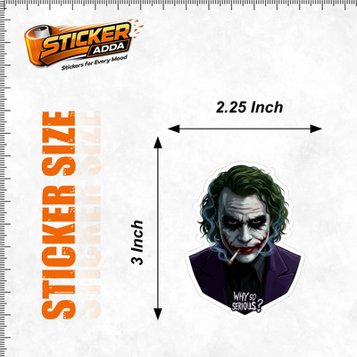 Why So Serious™ Joker Sticker | Waterproof Vinyl Laptop, Car & Bike Sticker
