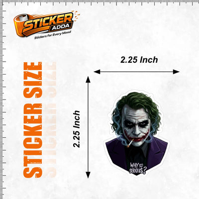 Why So Serious™ Joker Sticker | Waterproof Vinyl Laptop, Car & Bike Sticker