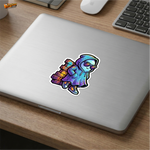 Street Vibe Ghost Graffiti™ Sticker – Cool Hoodie Character Vinyl Decal for Laptop, Bike & Helmet thumbnail