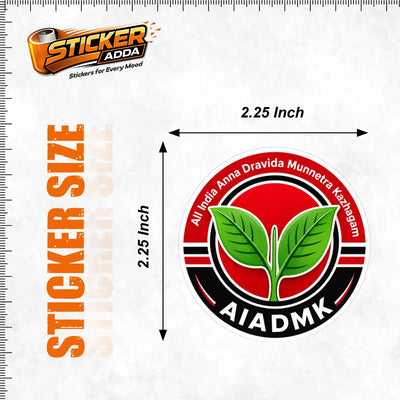 AIADMK™ Sticker | Premium Waterproof Vinyl Car, Bike, Laptop & Helmet Sticker | StickerAdda™