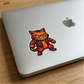 Angry Attitude Cat™ Sticker | Savage Cartoon Character Waterproof Vinyl Decal for Car, Bike, Laptop & Helmet | Stylish Character Sticker | StickerAdda™