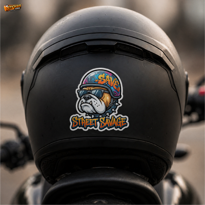 Street Savage™ Bulldog Sticker | Premium Waterproof Vinyl Car & Bike Sticker | Bold Attitude Rider Decal