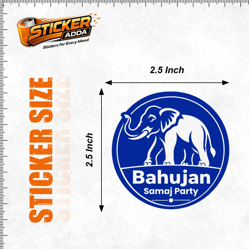 Bahujan Samaj Party (BSP)™ Sticker | Premium Waterproof Vinyl Car, Bike, Laptop & Helmet Sticker | StickerAdda™ 3