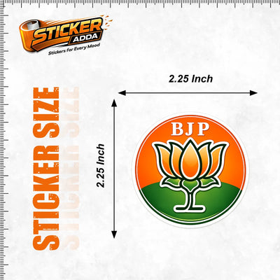 Bharatiya Janata Party (BJP)™ Sticker | Premium Waterproof Vinyl Car, Bike, Laptop & Helmet Sticker | StickerAdda™