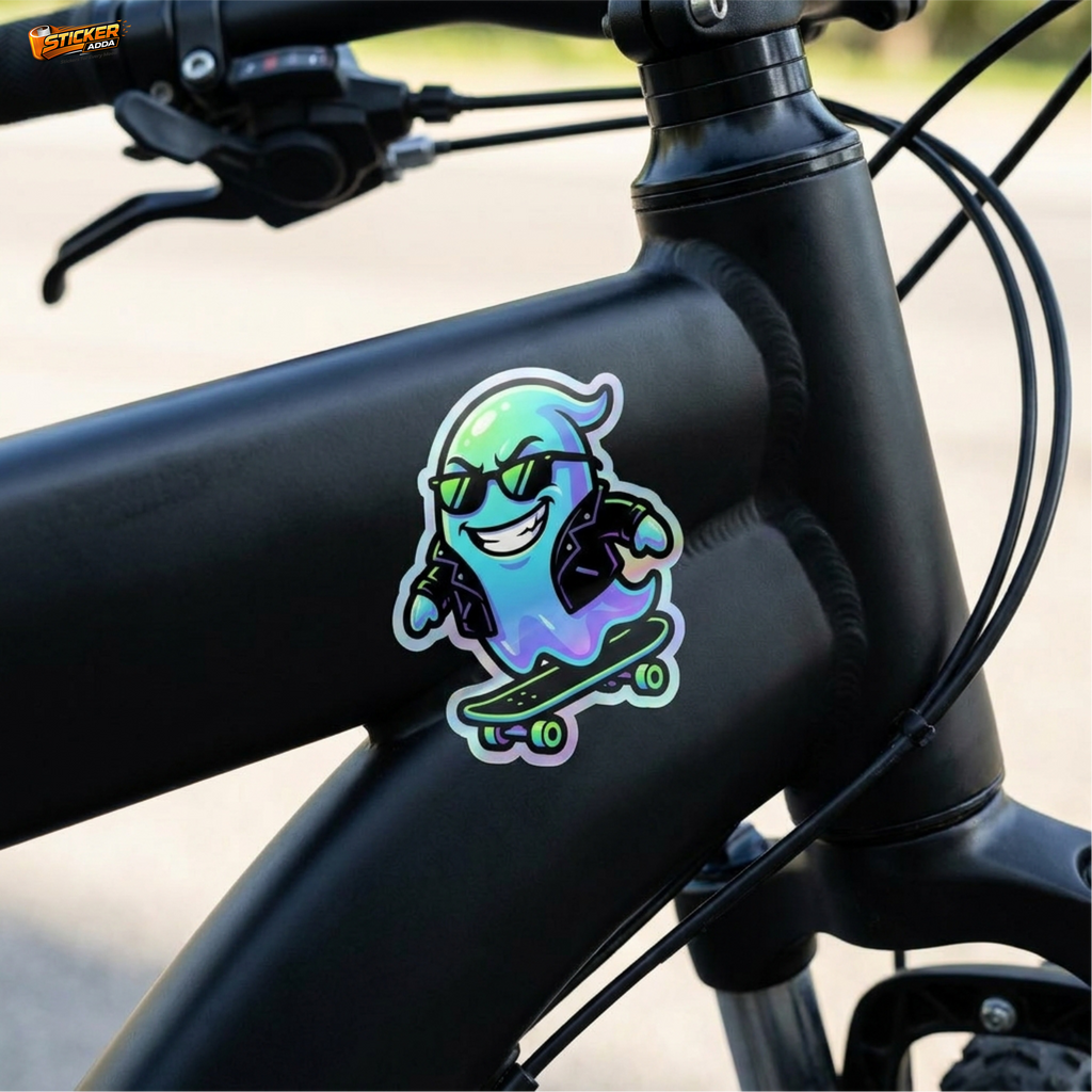 Ghost Rider Swag™ Sticker – Cool Skateboarding Spirit Vinyl Decal for Laptop, Bike & Helmet | StickerAdda™