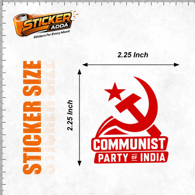 Communist Party of India (CPI)™ Sticker | Premium Waterproof Vinyl Car, Bike, Laptop & Helmet Sticker | StickerAdda™