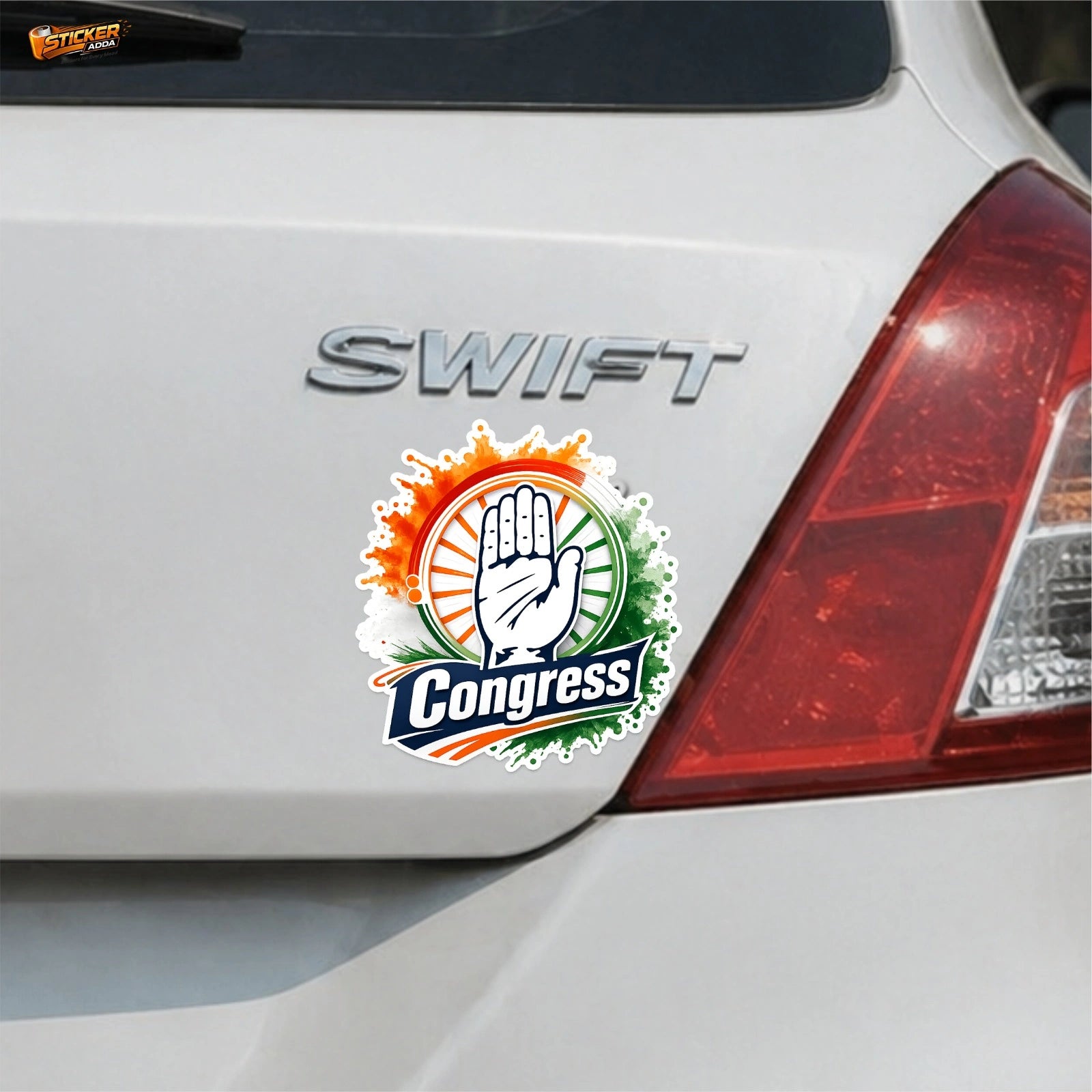 Indian National Congress™ Sticker | Premium Waterproof Vinyl Car, Bike, Laptop & Helmet Sticker | StickerAdda™