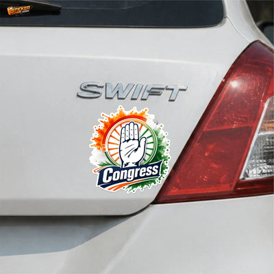 Indian National Congress™ Sticker | Premium Waterproof Vinyl Car, Bike, Laptop & Helmet Sticker | StickerAdda™