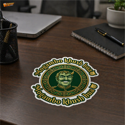 Mogambo Khush Hua™ Funny Attitude Sticker for Car, Bike, Laptop & Helmet | Waterproof Vinyl Decal