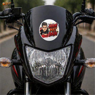 Horn Mat Baja Funny Car Sticker | Savage Attitude Vinyl Waterproof Decal for Car, Bike & Helmet