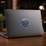 Cyber Boost™ Tech Sticker | Premium Waterproof Vinyl Car & Bike Sticker | Futuristic Power Logo Decal thumbnail