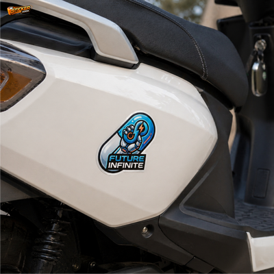 Future Infinite™ Tech Hand Sticker | Premium Waterproof Vinyl Car & Laptop Sticker | Futuristic Power Gesture Decal