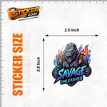 Savage Unleashed Gorilla™ Car Sticker | Premium Waterproof Vinyl Decal | Bold Beast Mode Attitude Sticker thumbnail