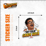 Hey Raju™ Gaadi Hata Sticker | Premium Waterproof Vinyl Car & Bike Sticker | Funny Meme Decal thumbnail