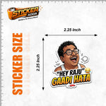 Hey Raju™ Gaadi Hata Sticker | Premium Waterproof Vinyl Car & Bike Sticker | Funny Meme Decal thumbnail