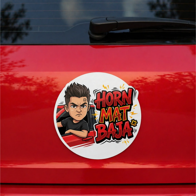 Horn Mat Baja Funny Car Sticker | Savage Attitude Vinyl Waterproof Decal for Car, Bike & Helmet 1