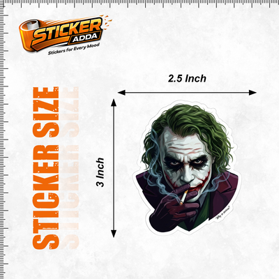 Joker Attitude Sticker™ | Premium Waterproof Vinyl Laptop, Car & Bike Sticker | Dark Aesthetic Decal