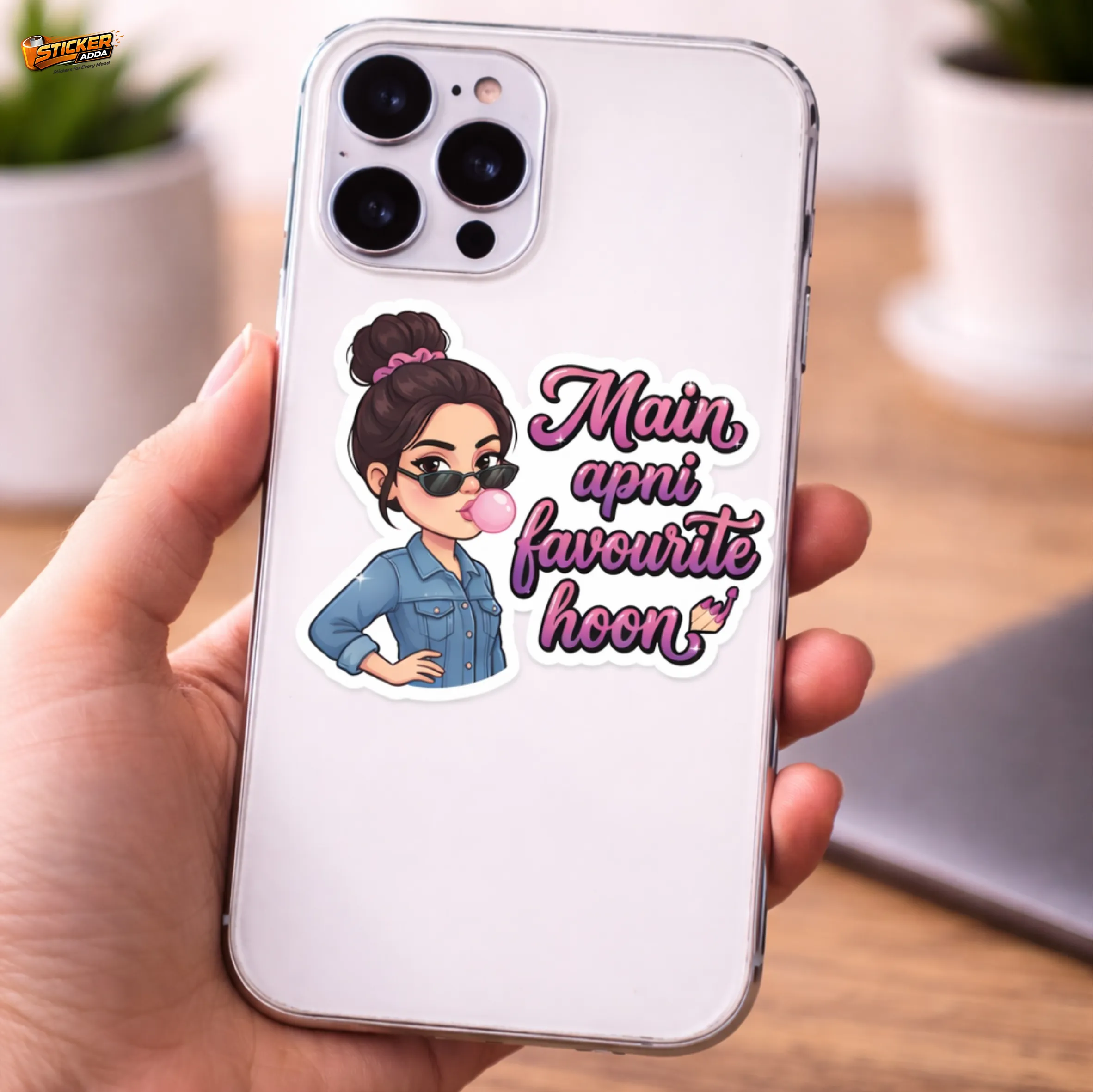 Main Apni Favourite Hoon™ Girl Attitude Sticker | Waterproof Vinyl Laptop, Phone & Wall Sticker | StickerAdda™