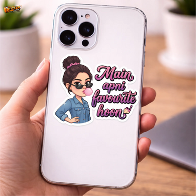 Main Apni Favourite Hoon™ Girl Attitude Sticker | Waterproof Vinyl Laptop, Phone & Wall Sticker