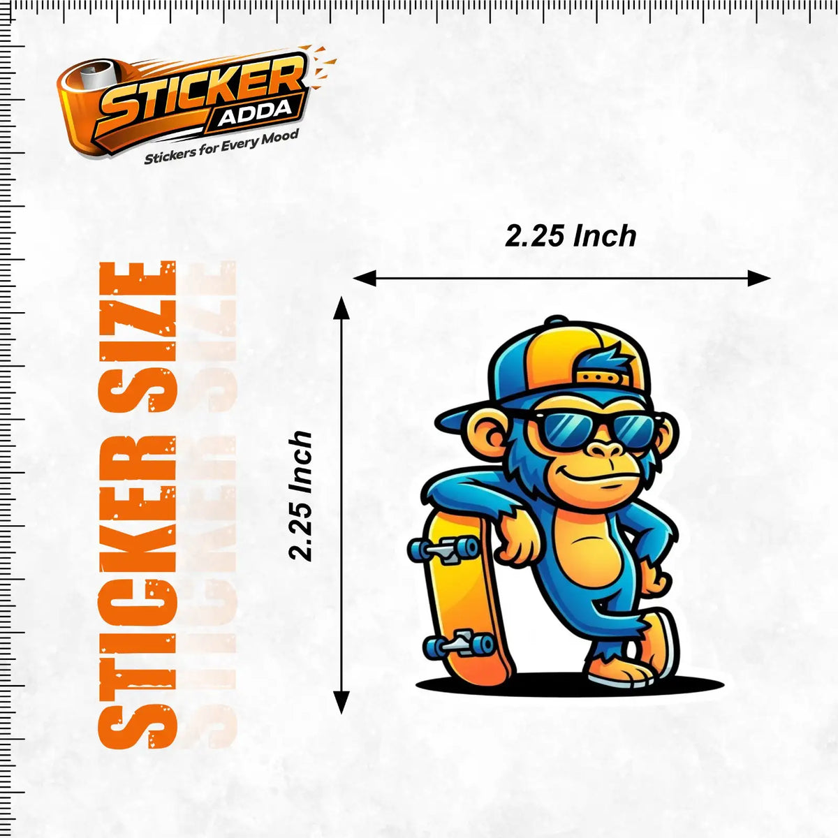 stud monkey sticker