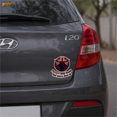 Picture Abhi Baaki Hai Mere Dost™ Funny Bollywood  Sticker for Car, Bike, Laptop & Helmet | Waterproof Vinyl Decal (Copy)