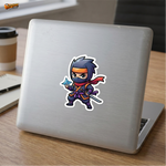 Stealth Ninja Warrior™ Sticker – Cool Shinobi Character Vinyl Decal for Laptop, Bike & Helmet thumbnail