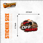 Off Road Adventure™ SUV Sticker | Waterproof Vinyl Car & Bike Sticker | Bold Offroad Decal| StickerAdda™ thumbnail