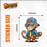 Urban Monkey Vibes™ Sticker | Cool Skater Monkey Waterproof Vinyl Decal for Car, Bike, Laptop & Helmet thumbnail