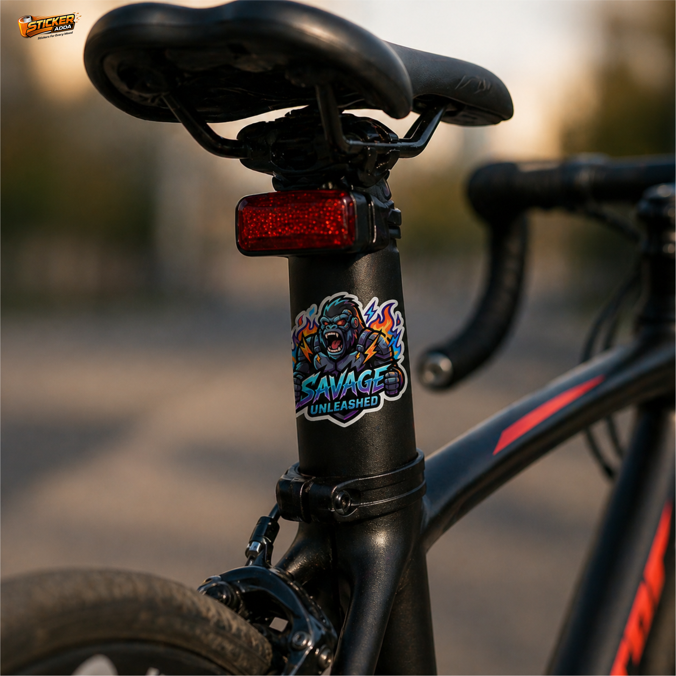 Savage Unleashed Gorilla™ Car Sticker | Premium Waterproof Vinyl Decal | Bold Beast Mode Attitude Sticker | Car Stickers Under 100 | Motorcycle Bike Sticker Design | StickerAdda™