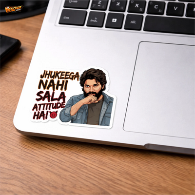 Jhukeega Nahi Sala™ Attitude Sticker | Waterproof Vinyl Car, Bike & Laptop Sticker