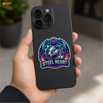 Steel Heart™ Robot Bear Sticker | Premium Waterproof Vinyl Car & Bike Sticker | Futuristic Love Tech Decal thumbnail