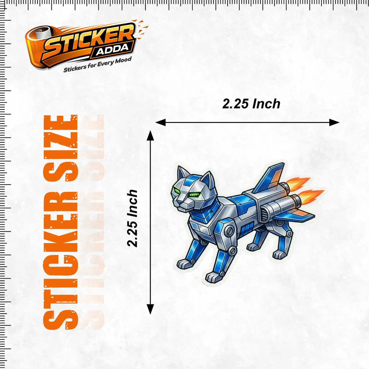 robot cat sticker