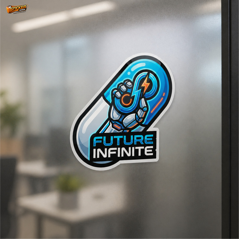 Future Infinite™ Tech Hand Sticker | Premium Waterproof Vinyl Car & Laptop Sticker | Futuristic Power Gesture Decal 2
