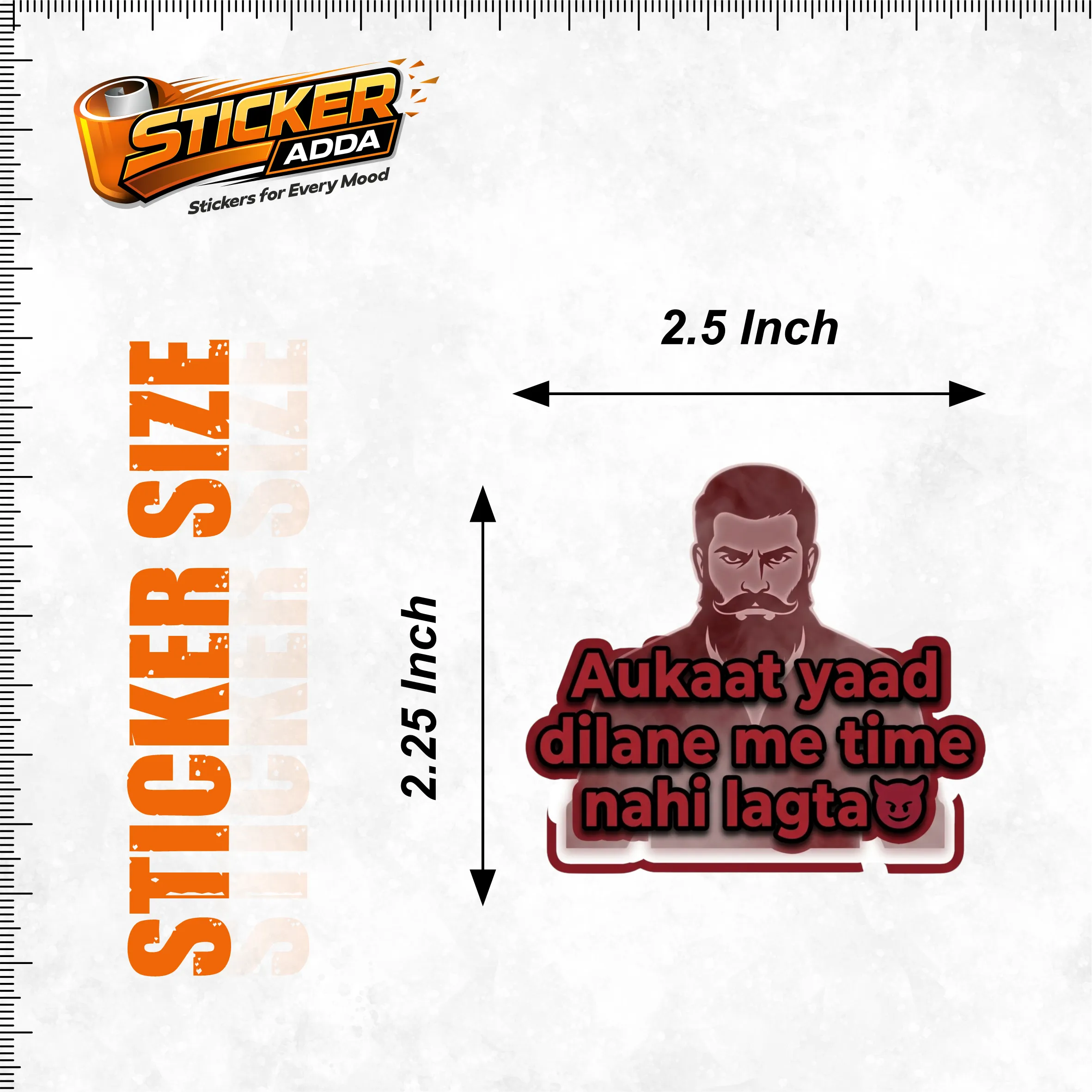 Aukaat Yaad Dilane Me Time Nahi Lagta™ Attitude Sticker | Waterproof Vinyl Bike, Car & Laptop Sticker | StickerAdda™