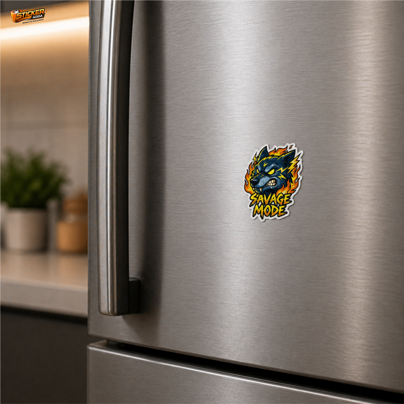 Savage Mode™ Wolf Sticker | Premium Waterproof Vinyl Car & Bike Sticker | Aggressive Attitude Decal 2